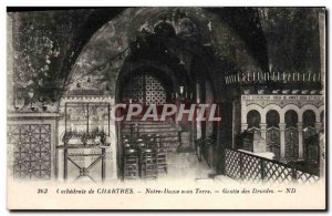 Old Postcard Cathedral Chartres Notre Dame Sous Terre Grotte Des Druides