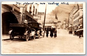 K47/ Anchorage Alaska RPPC Postcard c1910 Mrs Scmied Hotel Automobiles 215