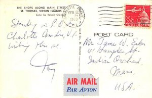 Shops Along Main Street St Thomas Virgin Islands Postcard