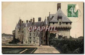 Old Postcard Langeais Chateau and courtyard