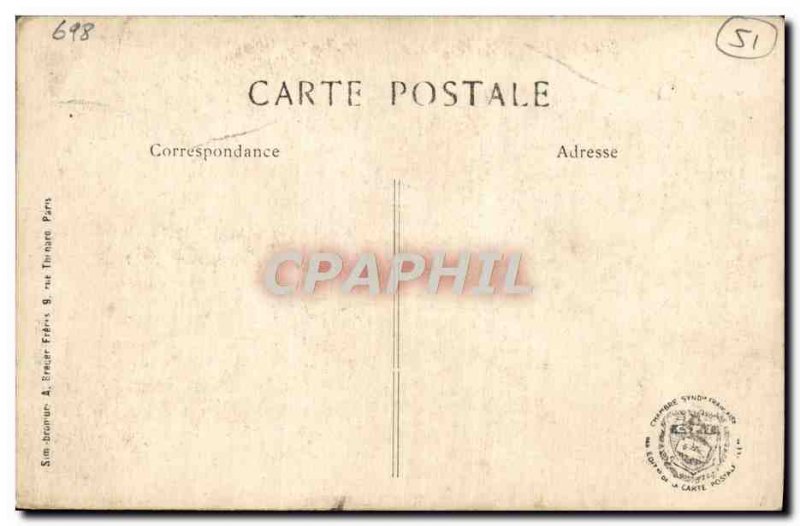 Old Postcard In The Marne Vignes