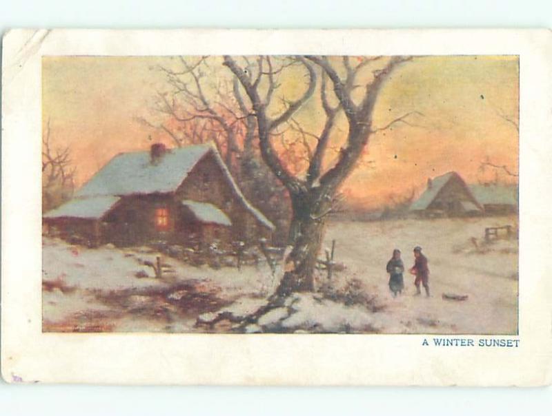 Divided-Back GREAT SCENE Greeting Postcard AA6964