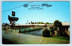 CHULA VISTA, CA California~TRAVELODGE c1950s Roadside San Diego County Postcard
