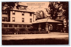 1944 Office Entrance at Sugar Maples Maplecrest In The Catskills NY Postcard