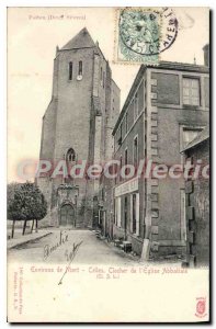 Old Postcard surroundings Niort These Belfry of the Church Abbey