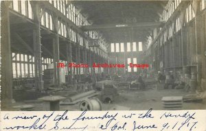 CA, Sunnyvale, California, RPPC, Joshua Hendy Iron Works, Interior View, 1907