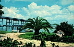 Florida Fort Myers Caloosahatchee River Bridge 1974