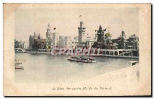 Old Postcard The Seine Left Bank Palais des Nations