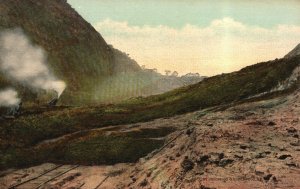 Vintage Postcard The Slide Mountain Side Construction Racks Cucaracha Panama