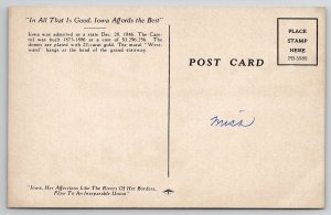 Iowa State Historical Landmarks Capitol Monuments Postcard D30