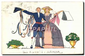 Old Postcard Fantasy Illustrator A life has l & # 39Armor Marriage