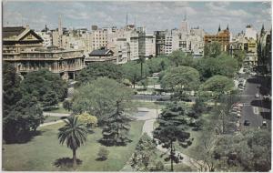 Argentina, centre of Buenos Aires from the Plaza Lavalle, 1950s-60s, B.O.A.C.