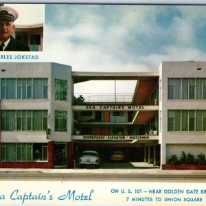 c1950s San Francisco, Cal Sea Captain's Motel Hotel Chrome AAA Mike Roberts A215