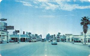 BLYTHE, CA California HIGHWAY 60-70 El Solano Hotel~Richfield~50's Cars Postcard