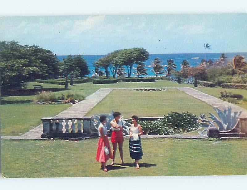 Pre-1980 WOMEN ON SAM LORDS GROUNDS St. Philip Barbados F5676