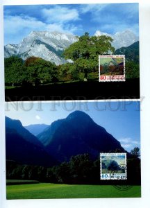 440869 Liechtenstein 1995 First Day maxi-card Anton Frommelt Der Rhein painting