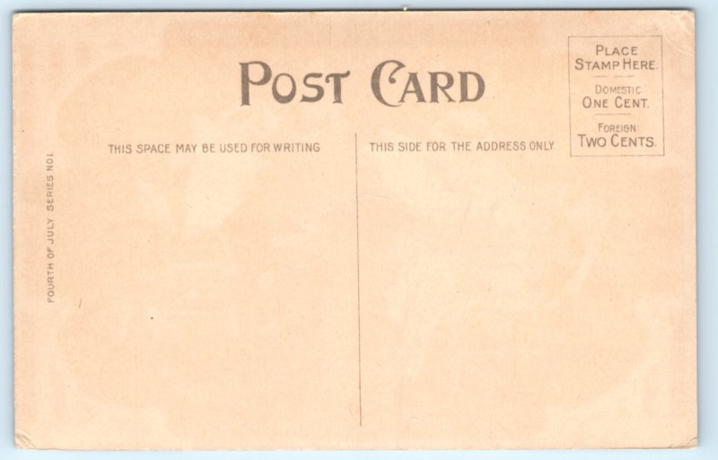 4th Of July Firecracker Schoolboy Prank Postcard