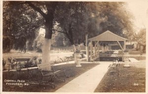 Frederick Maryland Carroll Park Real Photo Vintage Postcard AA69807