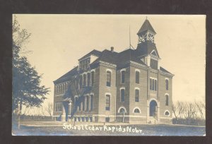 RPPC CEDAR RAPIDS NEBRASKA SCHOOL BUILDING VINTAGE REAL PHOTO POSTCARD