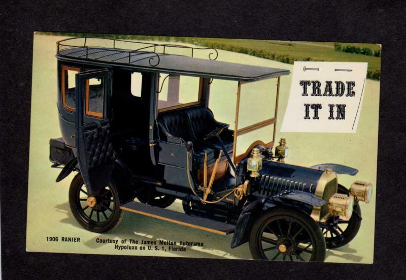 MALDEN MASSACHUSETTS MA 1906 Ranier Automobile Car First National Bank AD Card
