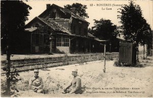 CPA ROSIERES-en-SANTERRE La Gare (1292577)