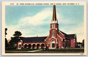 Mt. Tabor Evangelical Lutheran Church West Columbia South Carolina SC Postcard