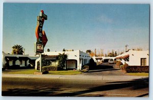 Mesa Arizona AZ Postcard Entrance To Cloverdale Motel Street Route 66 Vintage