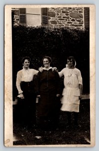 RPPC Two Ladies w/Hands on Shoulder of Woman CYKO 1904-1920s VTG Postcard 1490