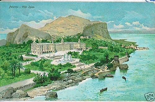 PA082 vintage postcard: PALERMO City - ILLUSTRATED-