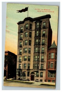 Vintage 1910's Advertising Postcard Hotel La Strain Ellis Ave Chicago Illinois