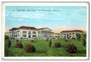 1923 San Bernardino High School San Bernardino CA Posted Antique Postcard