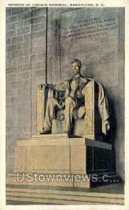 Interior of Lincoln Memorial, District Of Columbia