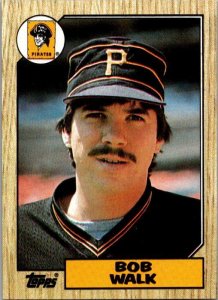 1987 Topps Baseball Card Bob Walk Pittsburgh Pirates sk3433