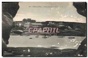 Postcard Panorama Tregastel Old Harbor A B