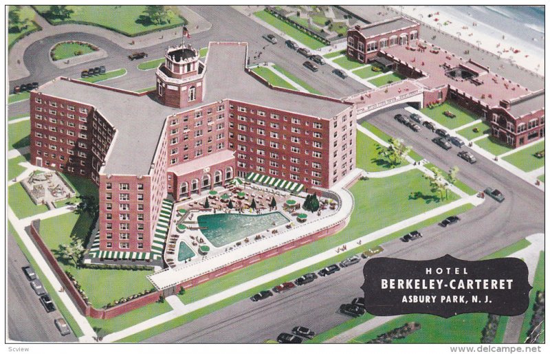 Hotel Berkeley-Carteret , ASBURY PARK , New Jersey , PU-1956