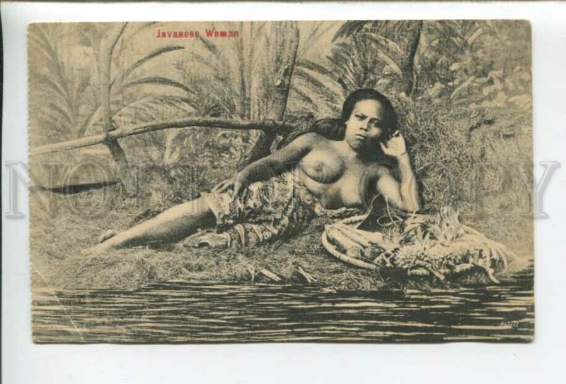 432770 Singapore Semi-Nude native Javanese Woman Vintage postcard