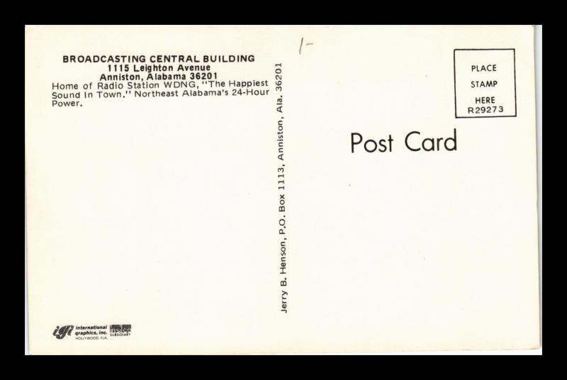 RADIO STATION WDNG ANNISTON ALABAMA