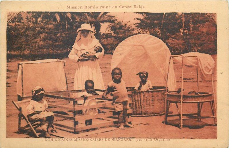 Belgium Congo Belge Niangara Missions Petit Orphelins African Natives Orphans Hippostcard