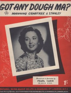 Got Any Dough Ma Pearl Carr Rare Sheet Music