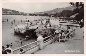 CURACAO NETHERLANDS ANTILLES~PISCADERA BAY BEACH~FISCHER PHOTO POSTCARD c1950s