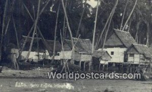 Real Photo Malay Fishing Village Malaysia Unused 