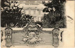 CPA SAN REMO Villa Zirio ITALY (802690)