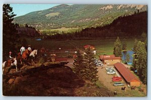 South Fork Colorado Postcard Fun Valley Aerial View Cabin c1960 Vintage Antique