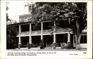 East of Everett PA Juniata Crossings Lodge Rte 30 Real Photo Postcard