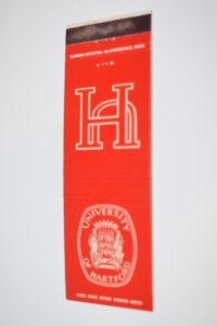 University of Hartford 20 Front Strike Matchbook Cover