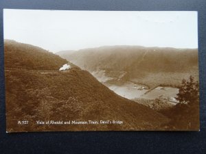 Wales Cymru VALE OF RHEIDOL & MOUNTAIN TRAIN Devils Bridge c1931 RP Postcard