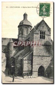 Old Postcard Coutances The Church of St. Nicolas