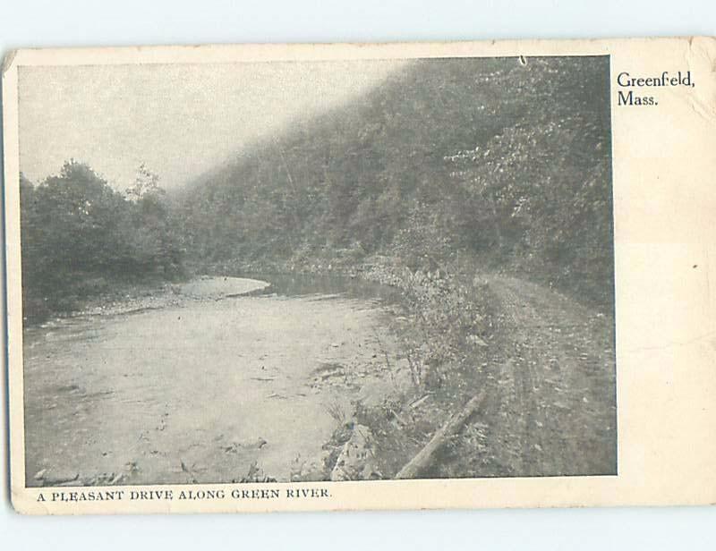 Pre-1907 RIVER SCENE Greenfield Massachusetts MA A1188