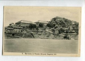 3147307 INDIA Dagshai Hill Barracks & Parade Vintage postcard