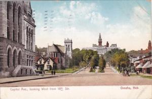 Omaha Omaha Capitol Avenue Looking West From 16th Street 1912